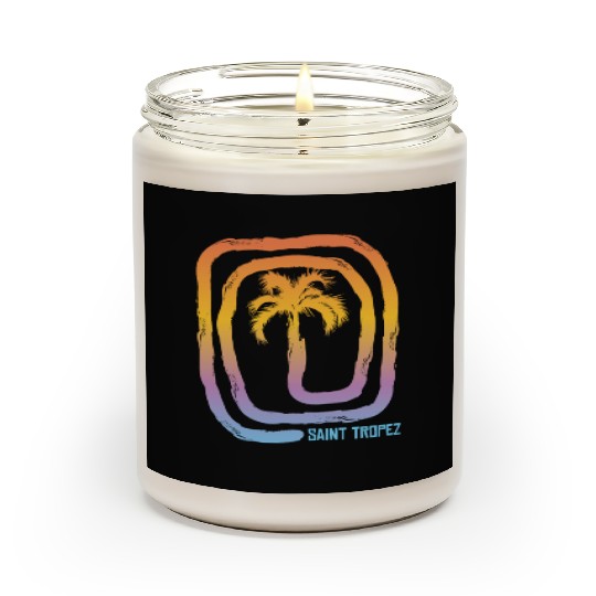 Cool Saint Tropez Palm Tree Souvenir Vacation Scented Candles