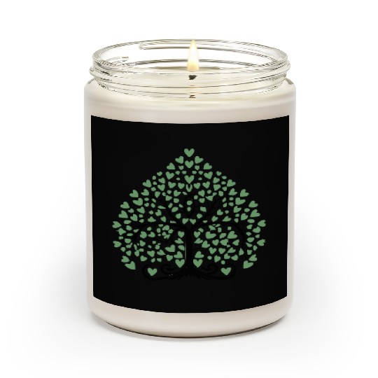 Tree of Life with Hearts Two Color Vector Scented Candles