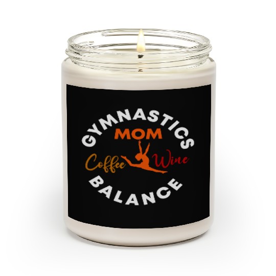 Gymnastics Mom Coffee Wine Balance fitness, gym Scented Candles