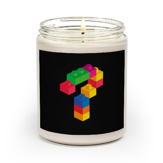 Cute Block Building 7th Birthday Gift 7 Year Old Scented Candles