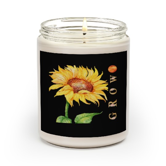 Natural Growth of Sunflower Lovers, Summer Spring Scented Candles