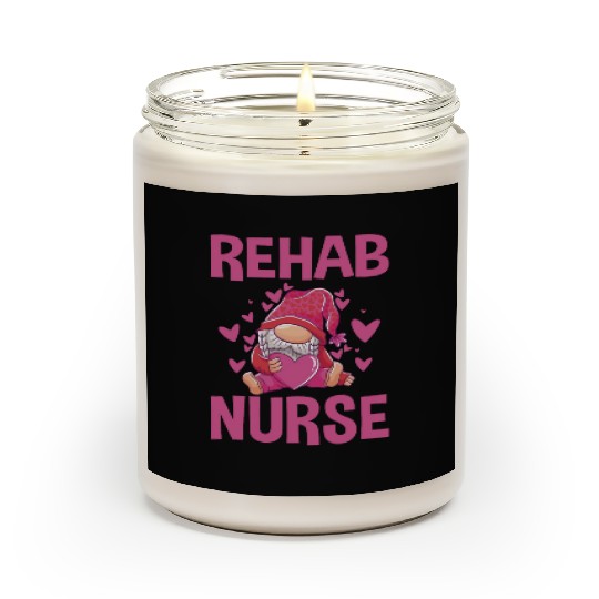 Cute Rehab Nurse Gnome Design Physical Therapy Scented Candles