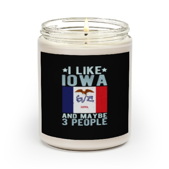 Iowa Flag US State Scented Candles