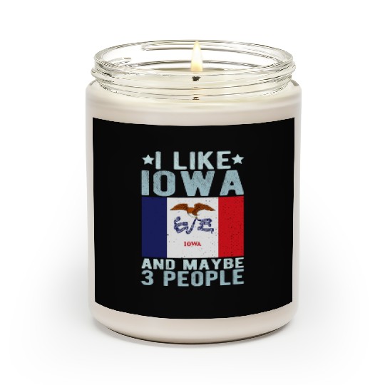Iowa Flag US State Scented Candles
