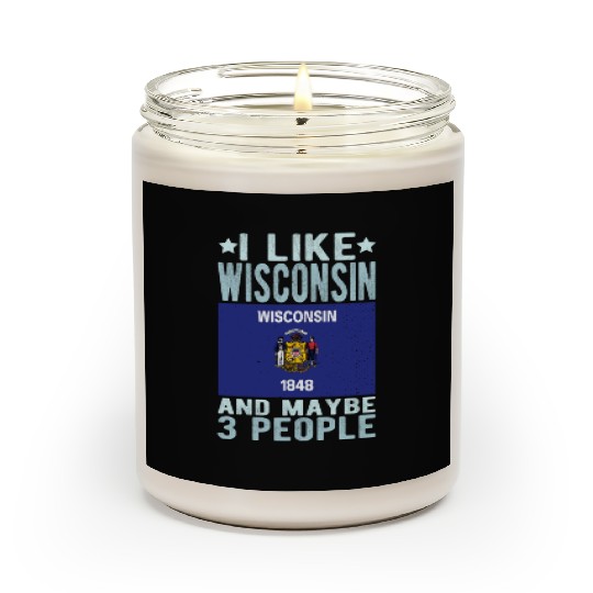 Wisconsin Flag US State Scented Candles