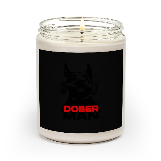 I love my doberman Pinscher, doberman mom gifts Scented Candles