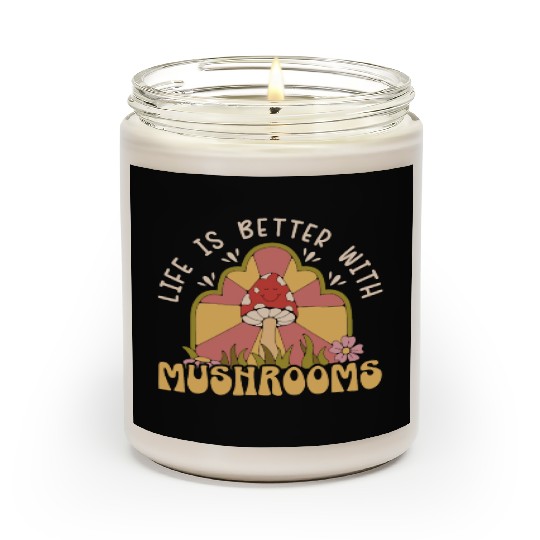 Cottagecore Mushroom Aesthetic Nature Conservation Scented Candles