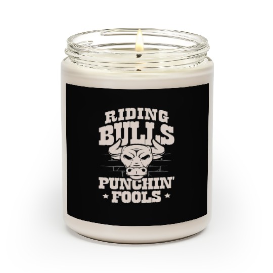 Bull Rider Bull Riding Western Rodeo Cowboy Lover Scented Candles