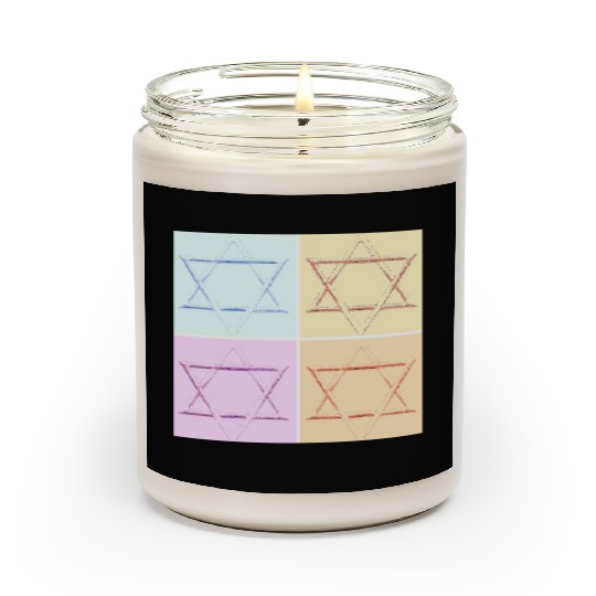 Star of David Design Scented Candles