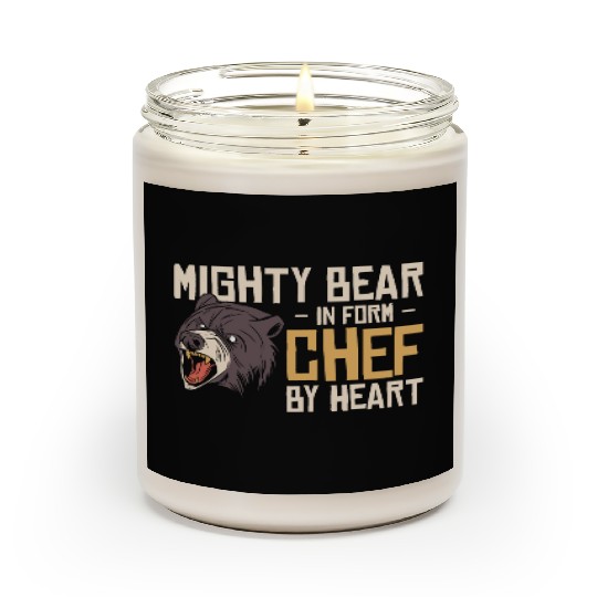 Chef Beast Animal Lover Bear Cooking Meals Scented Candles