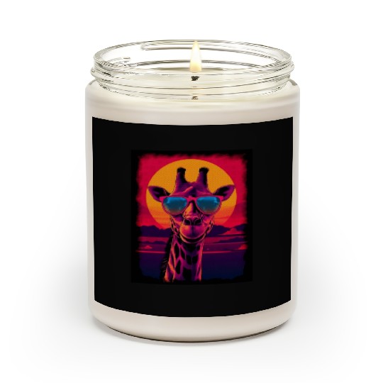 80s Synthwave Giraffe Scented Candles