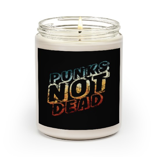 punks not dead - retro punk rock Scented Candles