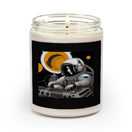 Intricate detailed artwork of astronauts using Scented Candles