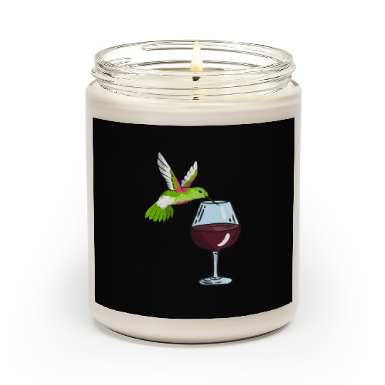 Hummingbird Drinking Wine Birdwatching Hummingbird Scented Candles