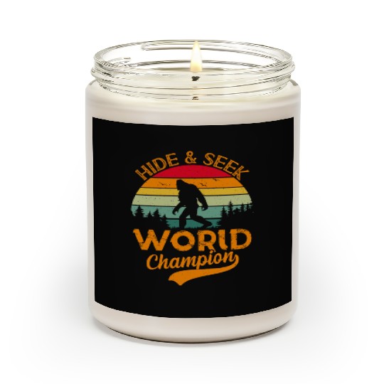 Hide and Seek Nature boy Hiker funny Scented Candles