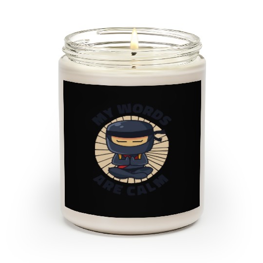 Serenity Ninja Fan Calm Yoga Lover Peaceful Scented Candles