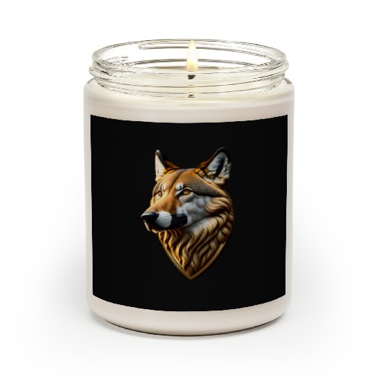 Brown Wolf Graphic Scented Candles
