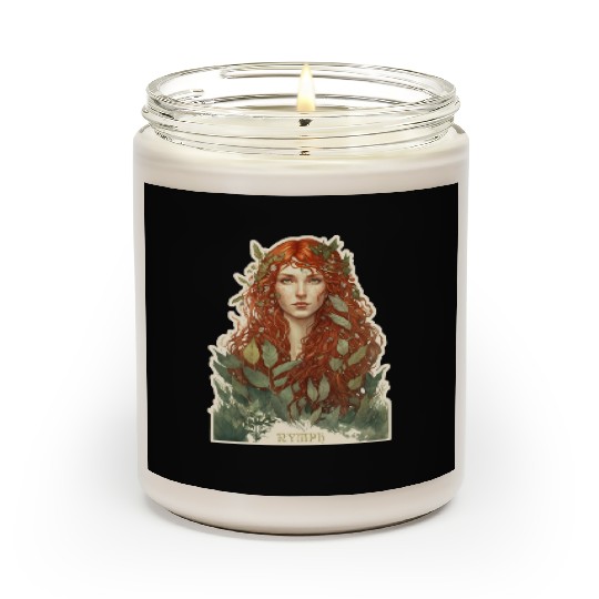 druid red hair spring forest elf nature fairy Scented Candles