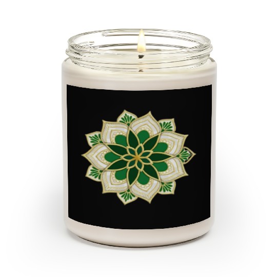 green mandala for islamic holidays Scented Candles