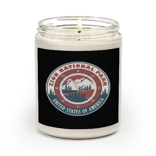 Zion National Park United States Vintage Hiking Scented Candles
