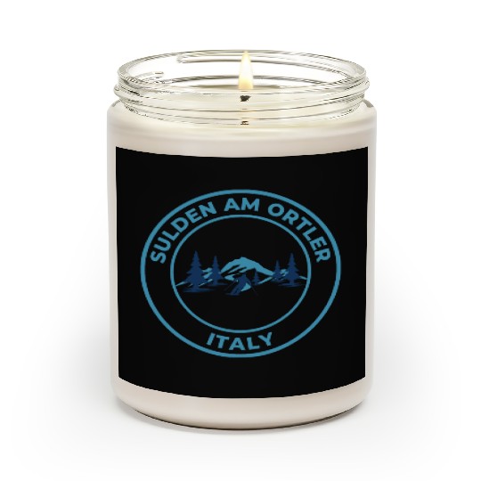 Retro cool Skiing in Sulden Am Ortler Italy Scented Candles