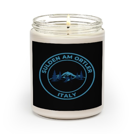 Retro cool Skiing in Sulden Am Ortler Italy Scented Candles