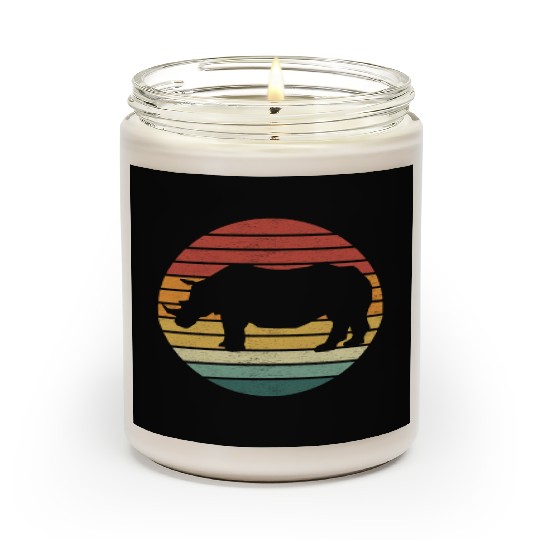 Rhino Lover - Vintage Sunset Rhinoceros Scented Candles