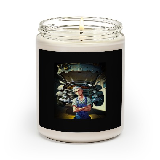 The mechanic who loves his job Scented Candles