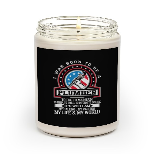 Born To Plumber Degree My Life My World Scented Candles
