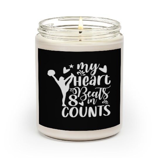 My Heart Beats in 8 Counts Cheerleading Scented Candles