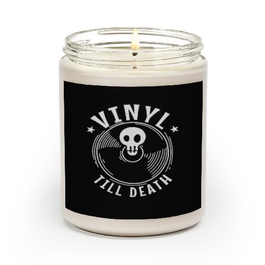 Vinyl till Death Record Music Song Scented Candles