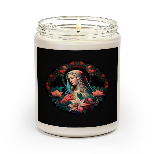 Virgin Mary Painting Scented Candles
