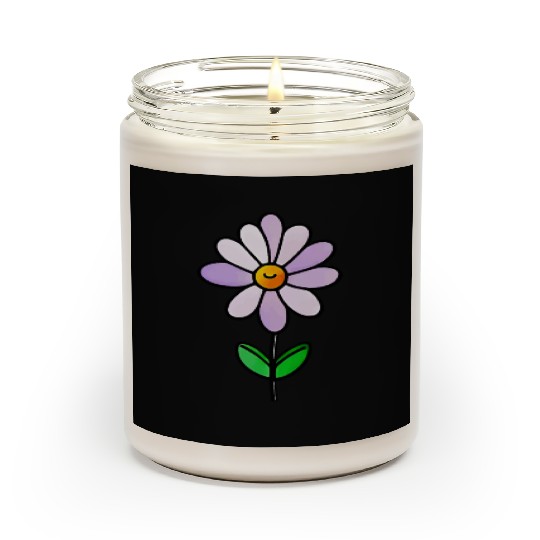 Lavender Flower Art Scented Candles