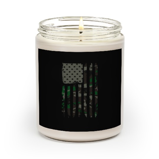 Camouflage American Flag Jungle Camo USA Flag Scented Candles