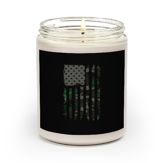 Camouflage American Flag Jungle Camo USA Flag Scented Candles
