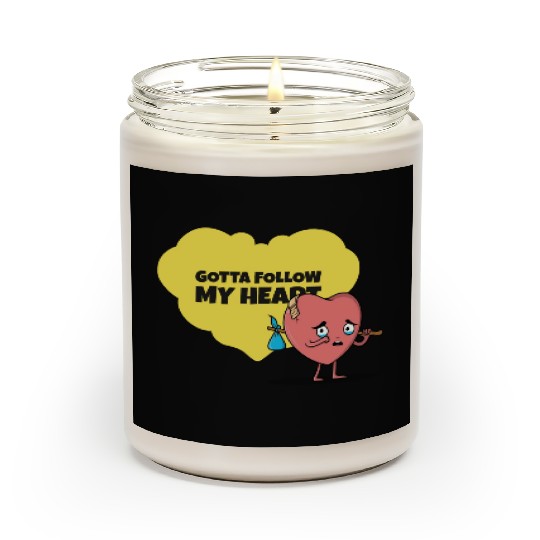 Gotta Follow My Heart Anti Valentine Heart Scented Candles