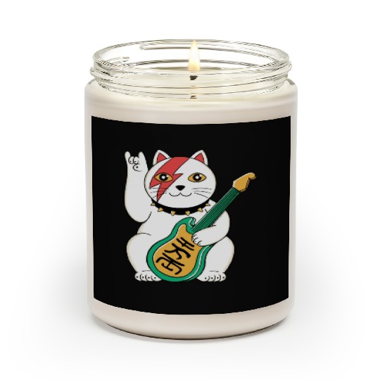 Lucky Cat Guitar Guitarist Scented Candles