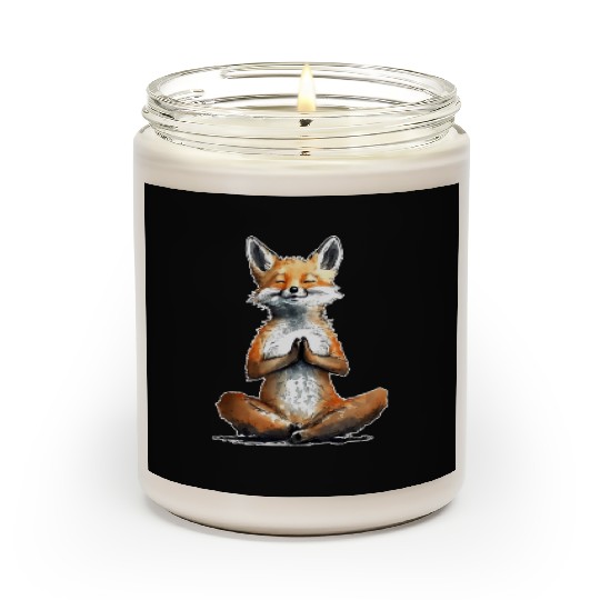 Fox Power Yoga Teacher Animal Humor Namaste Karma Scented Candles