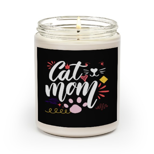 lover Cat mom, Best Cat Mom, Cats Mommy Scented Candles