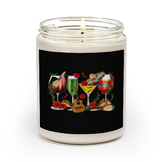 Mexico Wine Tequila Cinco De Mayo Mexican Fiesta Scented Candles