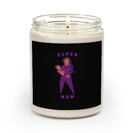 Violet Childish Super Mom Scented Candles Mother's Day Gif