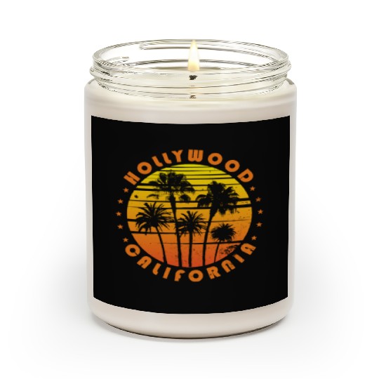 Retro Hollywood California Souvenir Vintage Palm Scented Candles