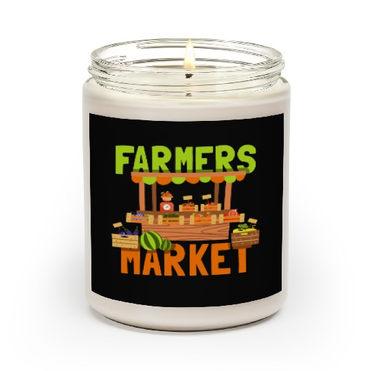 Farmers Market Chicken Farmer Cow Farming Scented Candles