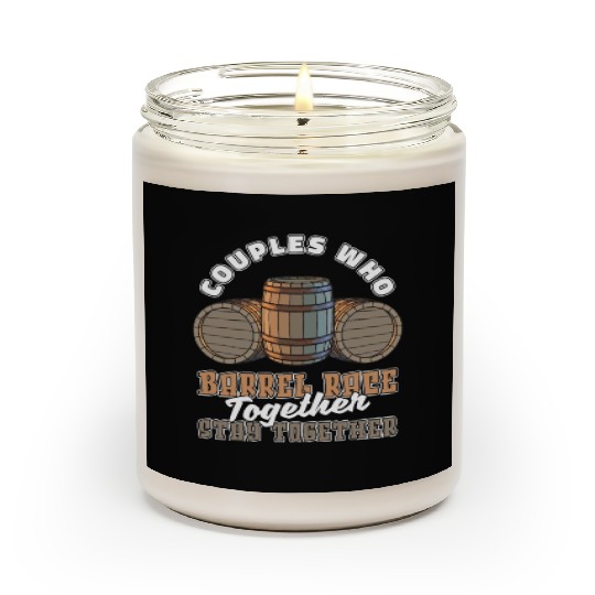 Horse Barrel Racing Couple Scented Candles