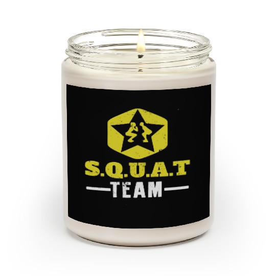 Squat Team Workout Weightlifting Gym Scented Candles