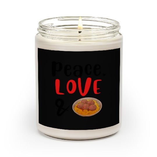 Peace Love and Meatballs Scented Candles