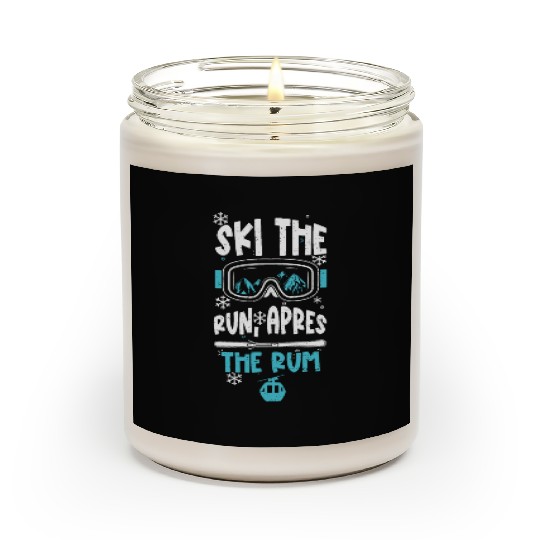 Ski the run, apres the rum Scented Candles