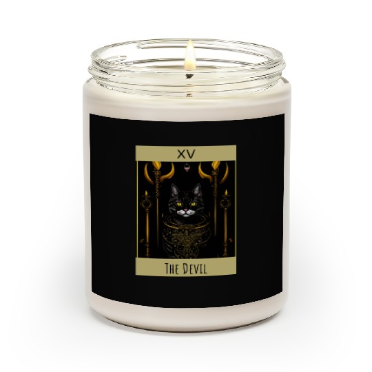 Tarot card the devil cat - readings and astrology Scented Candles