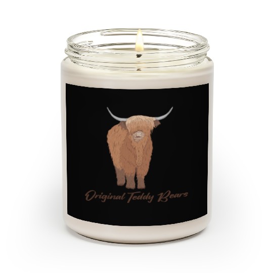 Original Teddy Bears Highland Cow Scottish Cattle Scented Candles