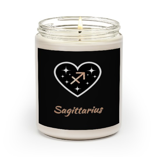 Sagittarius zodiac sign, astrology, sun, birthday Scented Candles